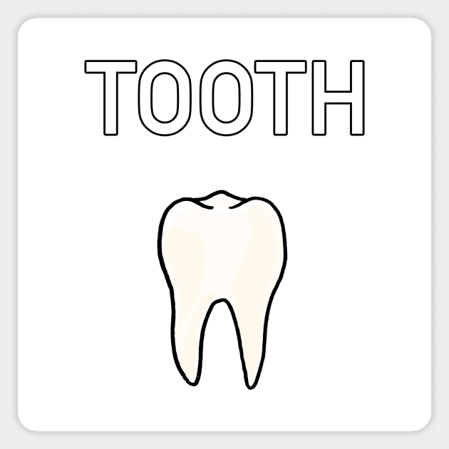 TOOTH Sticker by Fortified_Amazement